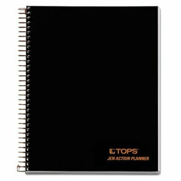Tops Products TOPS, JEN ACTION PLANNER, NARROW RULE, BLACK COVER, 8.5 X 6.75, 84 SHEETS 63827